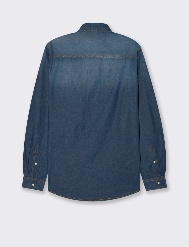 Camicia in denim leggero da uomo - Denim