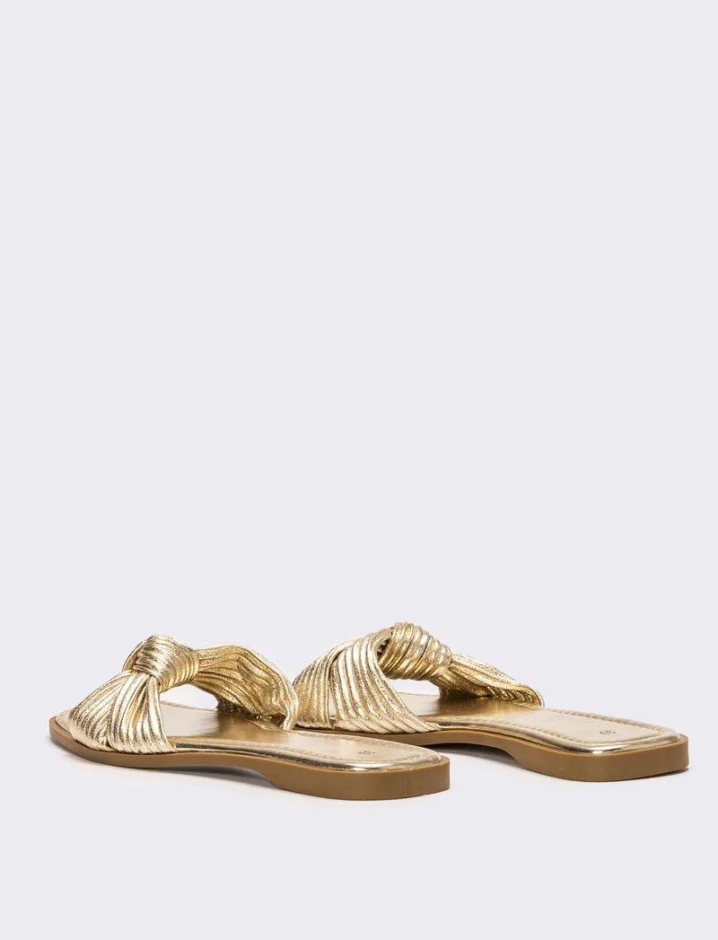 Mule da donna con nodo - Oro