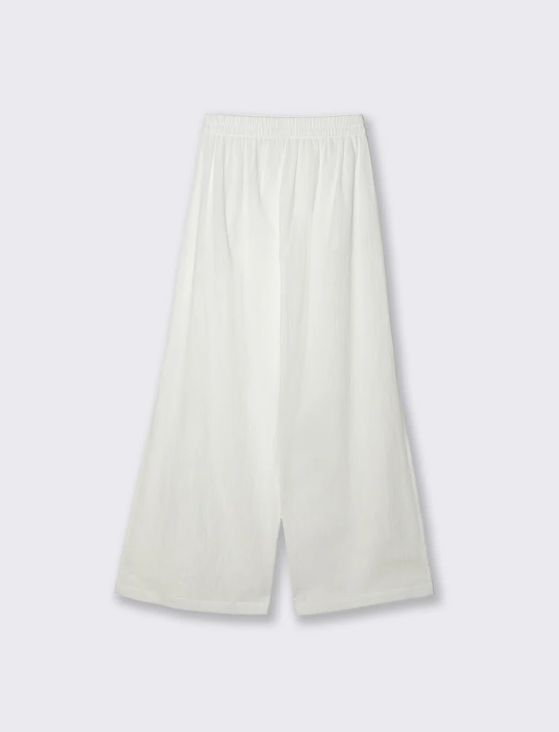 Pantalone con spacchi da donna - Bianco