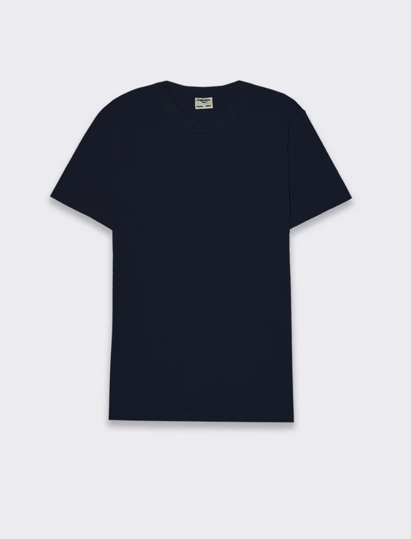 T-shirt in piquet di cotone da uomo - Blu