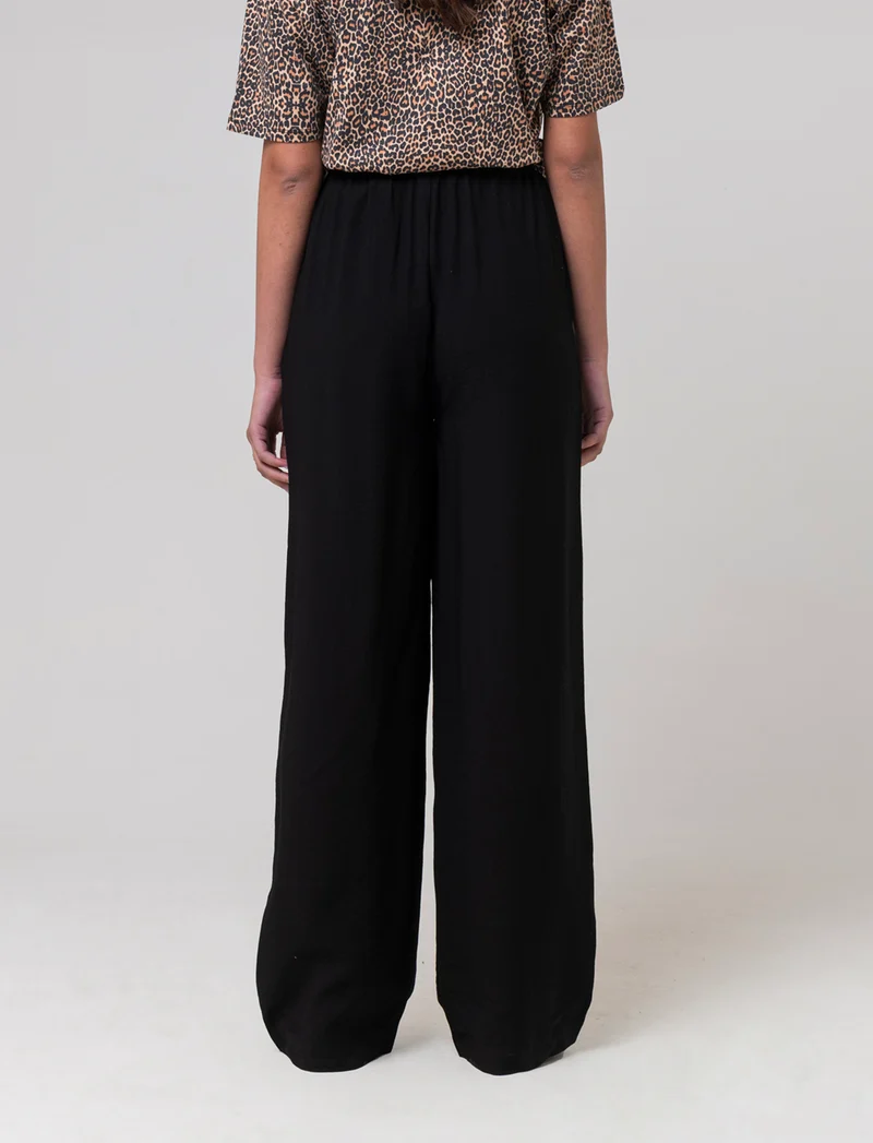 Pantalone con coulisse da donna - Nero