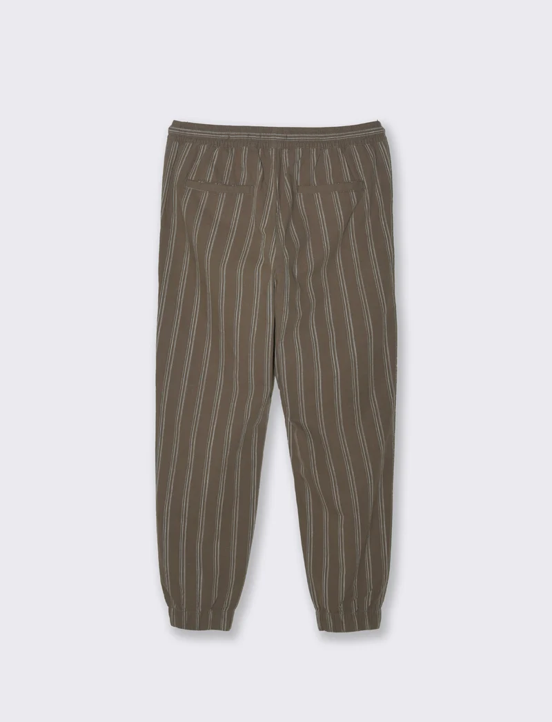 Pantaloni jogger effetto lino da uomo - Verde kaki