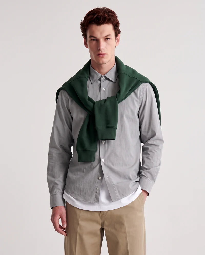 Camicia Formale Elasticizzata Regular Fit - Bianco