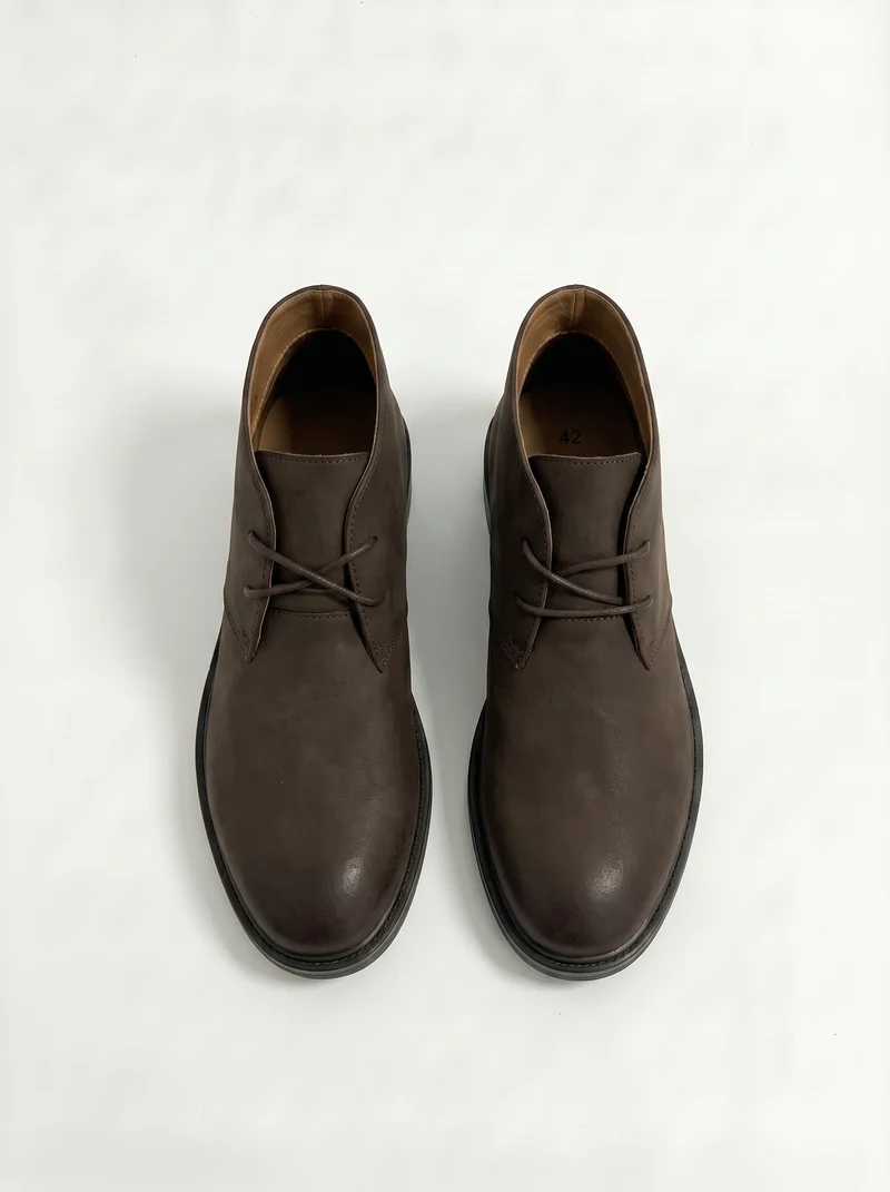 Scarpa stringata uomo microfibra marrone - Marrone
