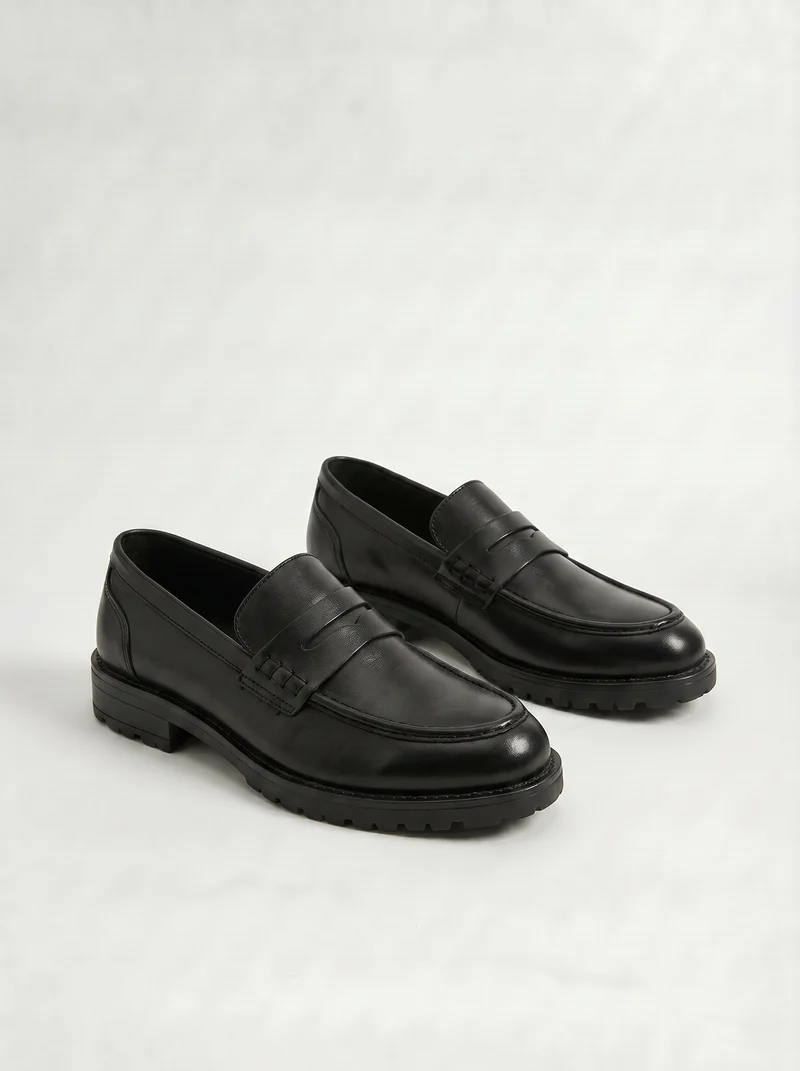 Mocassino classico da uomo in poliuretano - Nero