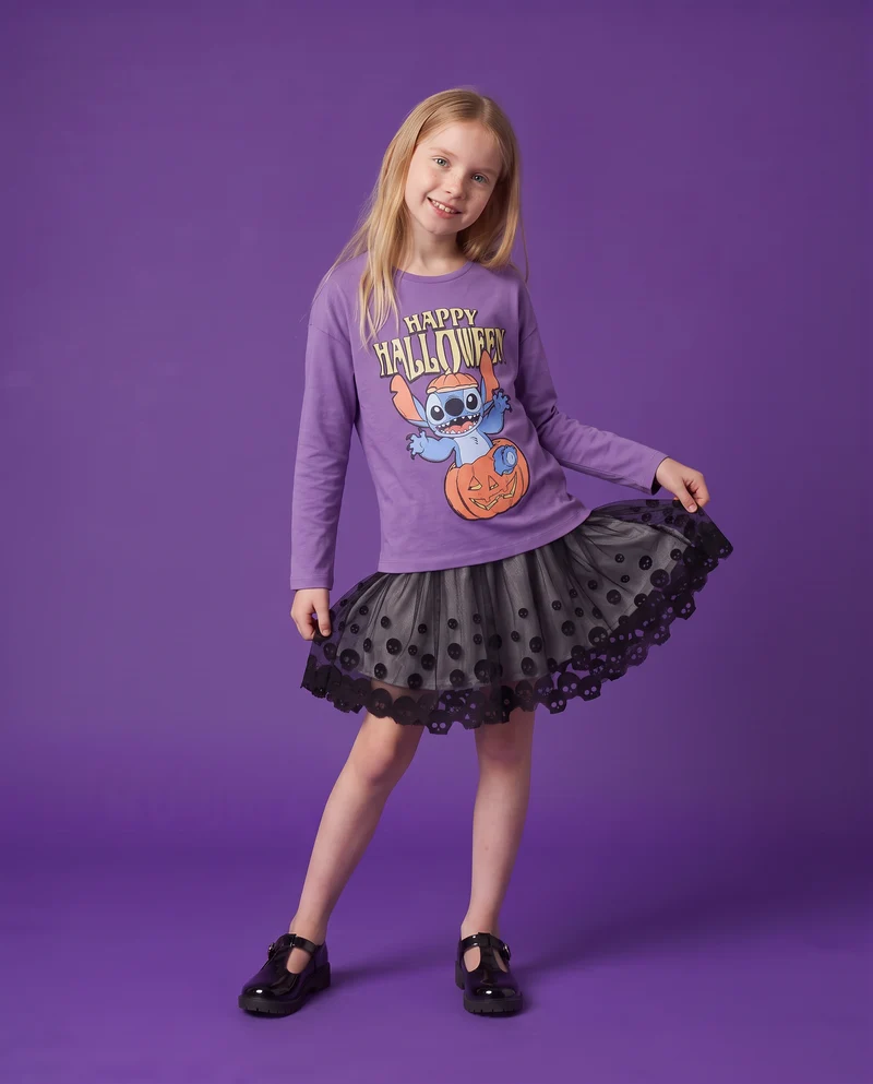 Gonna in tulle Halloween per bambina - Nero