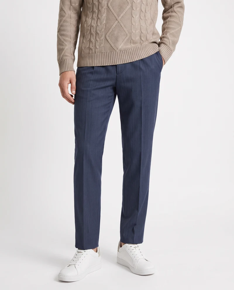 Pantaloni Formal Fit a Spina di Pesce - Avion