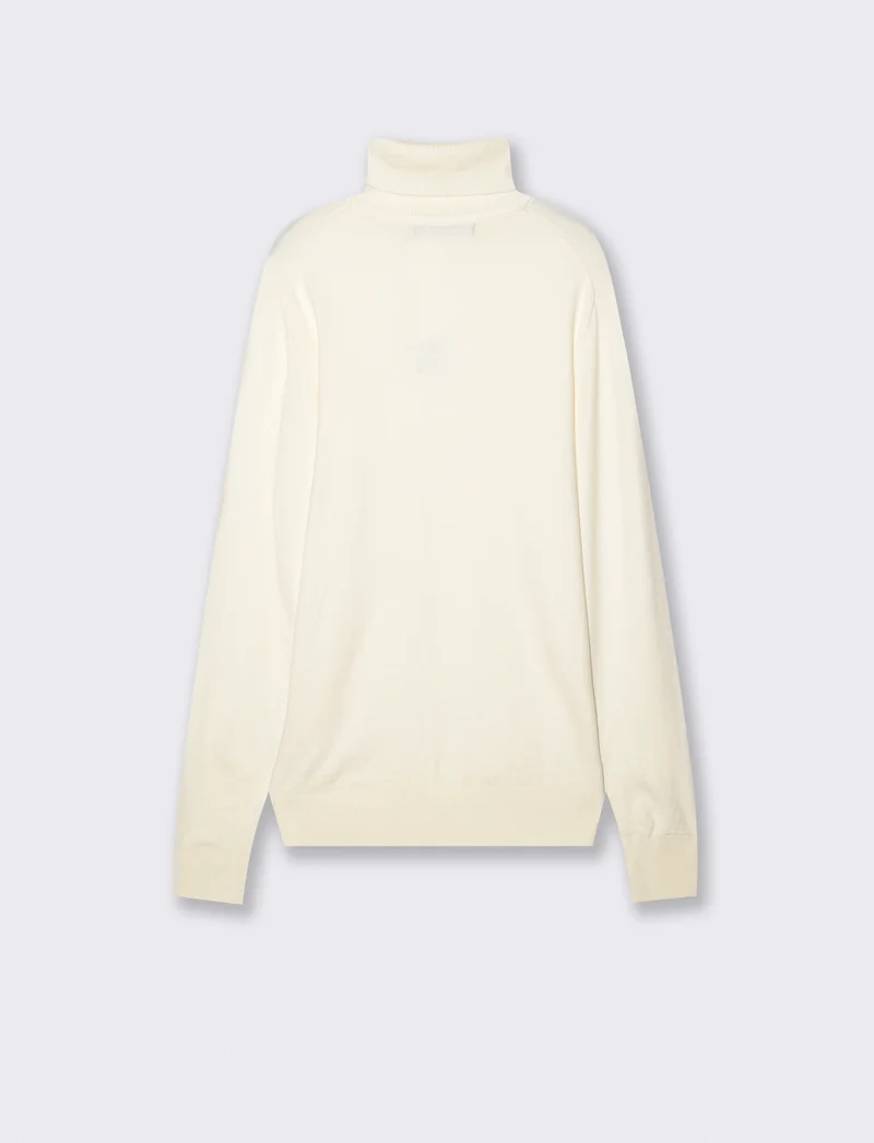 Maglia Dolcevita Soft Touch Basic Regular Fit - Bianco