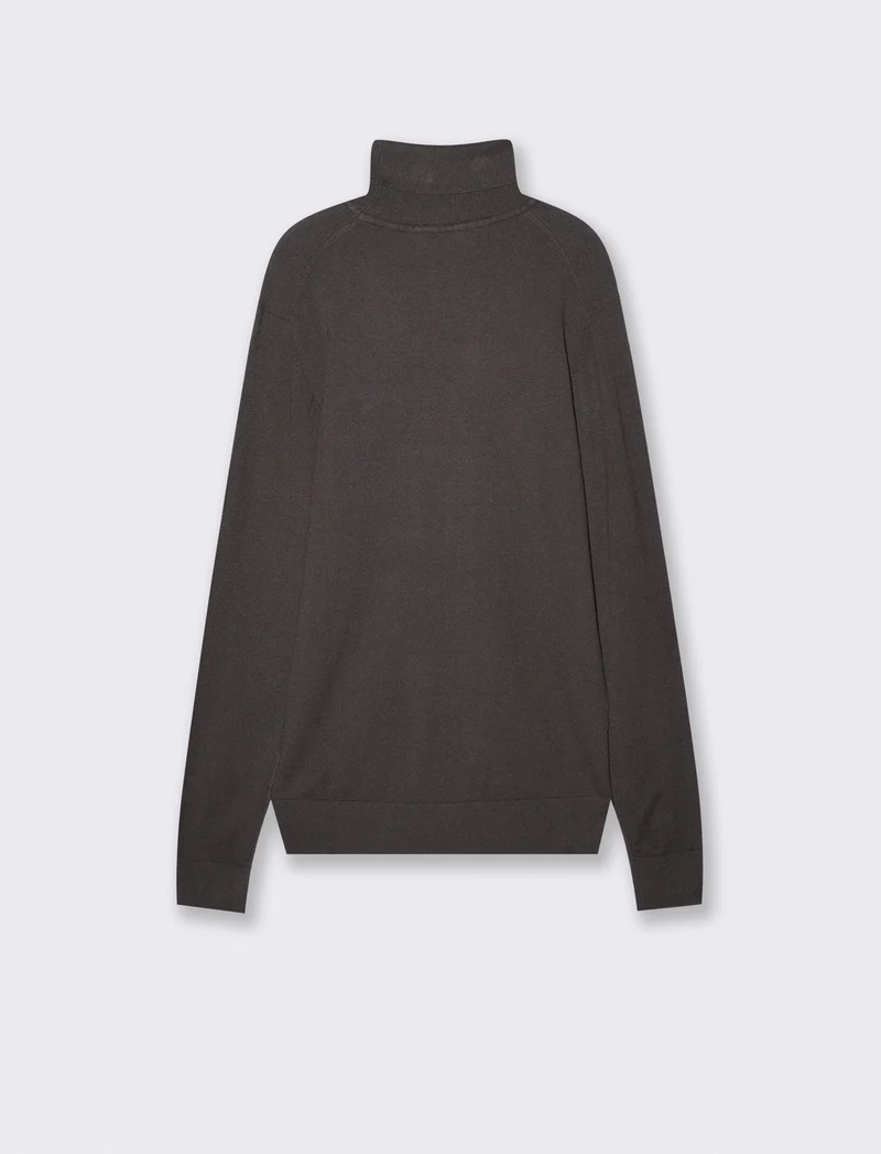 Maglia Dolcevita Soft Touch Basic Regular Fit - Moro