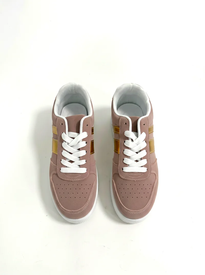 Sneakers rosa monoclore in poliuretano - Rosa