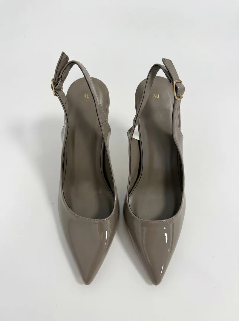 Slingback tacco a spillo in 3 varianti - Grigio