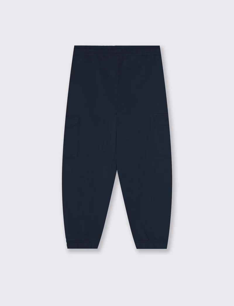 Jogger Cargo in Felpa con Coulisse - Blu