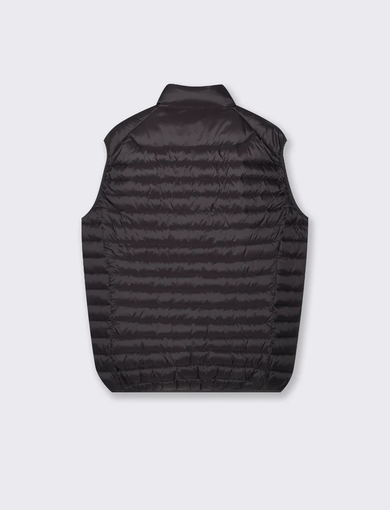 Giubbotto gilet piumino imbottito con cerniera - Nero