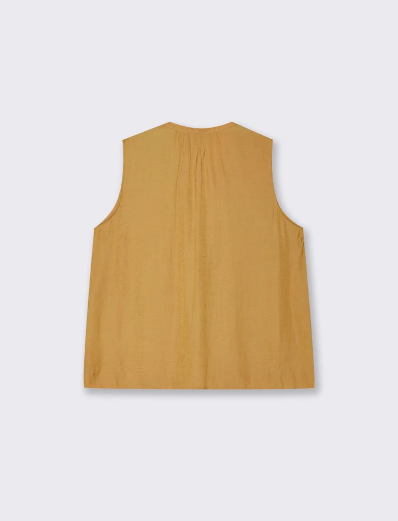 Casacca Giromanica con Scollo a V - Senape