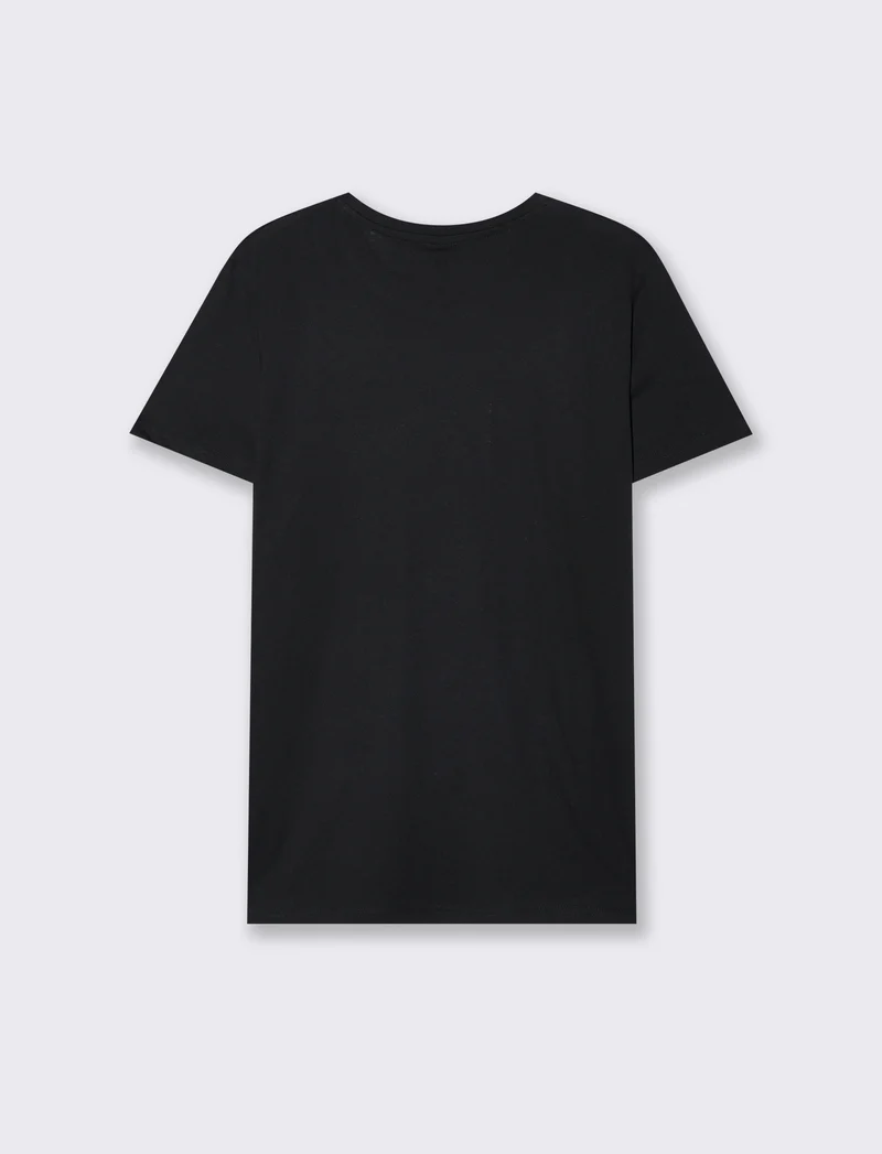 T-Shirt Basic in Cotone - Nero