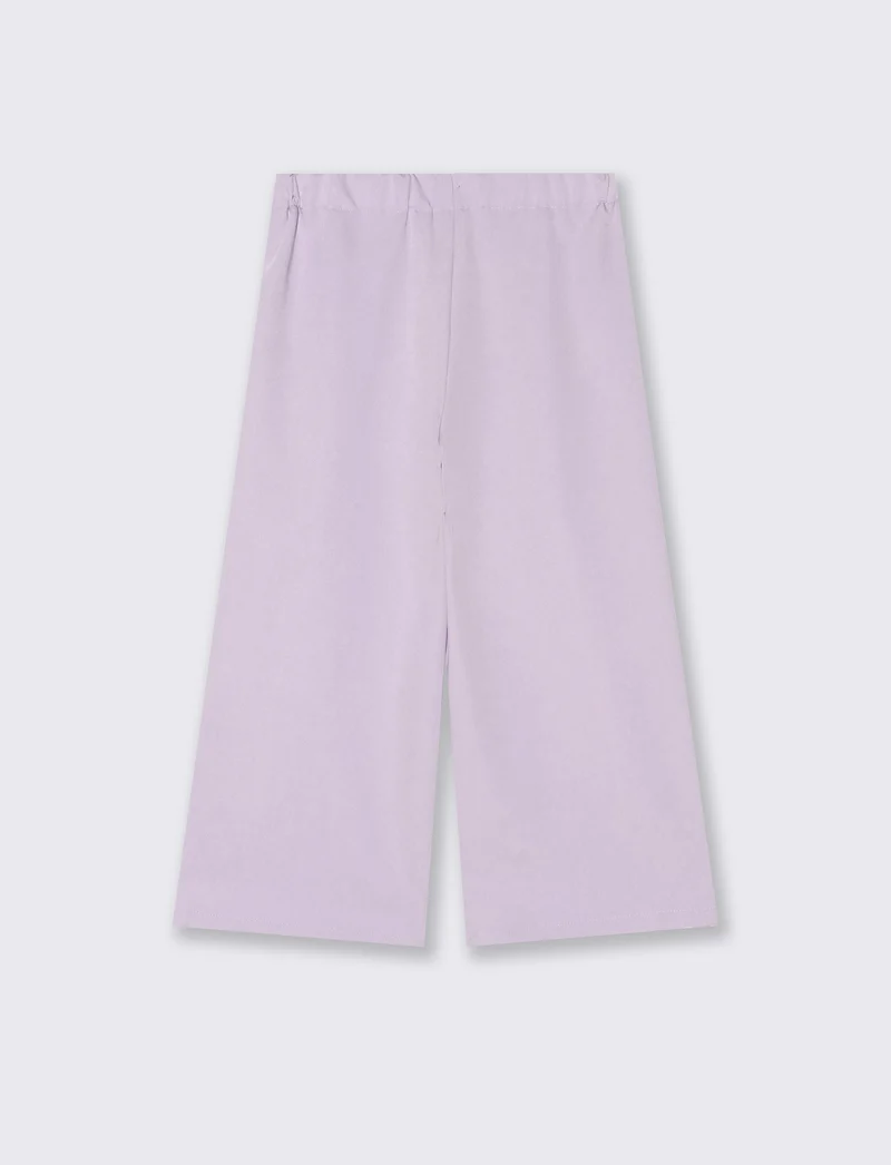 Pantalone gamba ampia per bambina elegante - Viola glicine