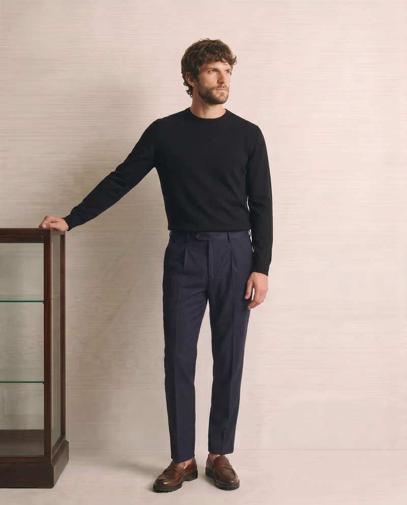 Maglia Girocollo Basic Regular Fit - Nero