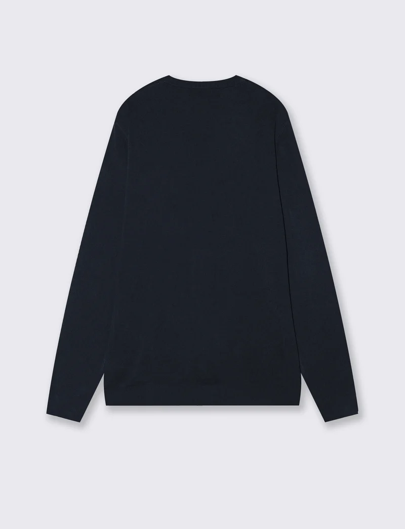 Maglia Girocollo Basic Regular Fit - Blu