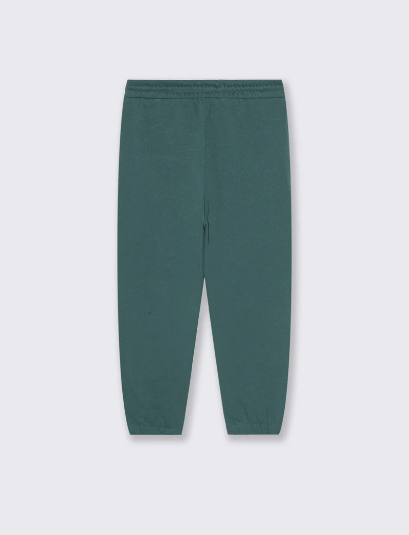Jogger con ricamo college. - Verde