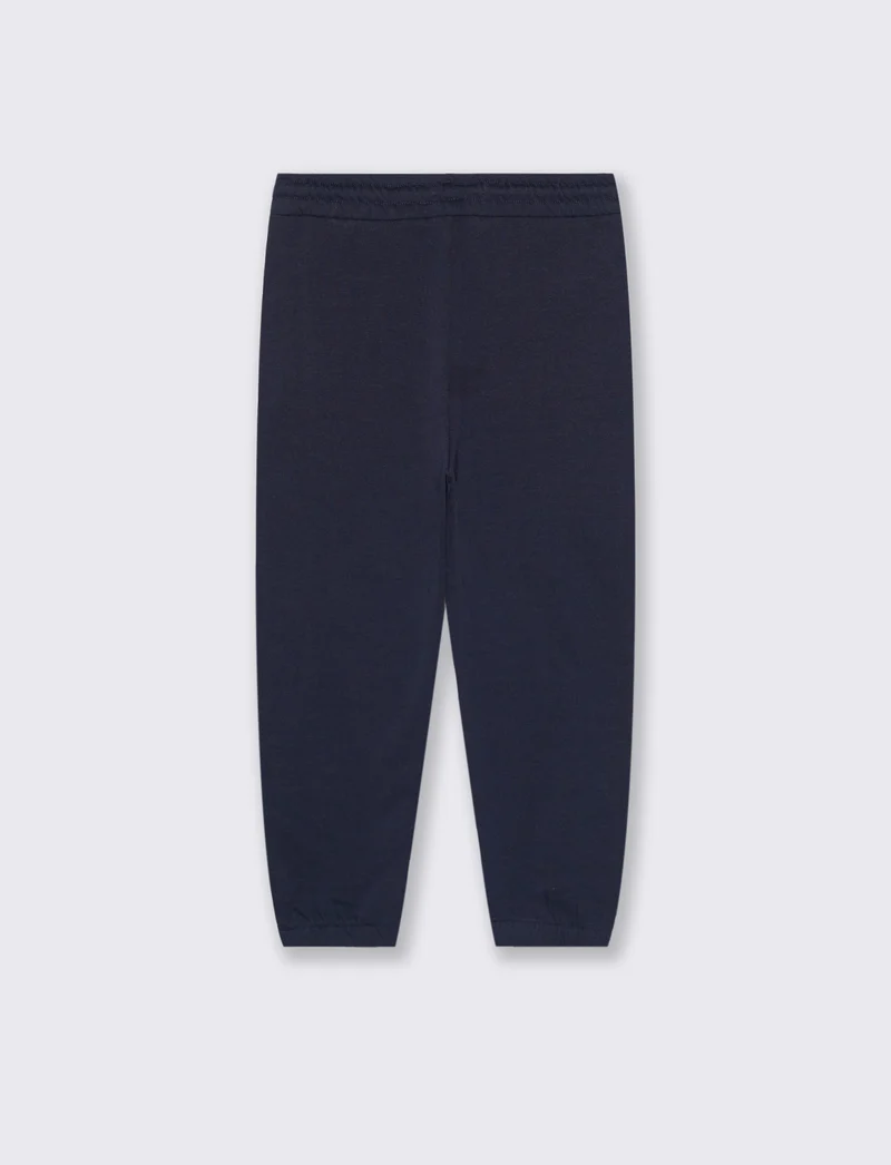 Jogger con ricamo college. - Blu