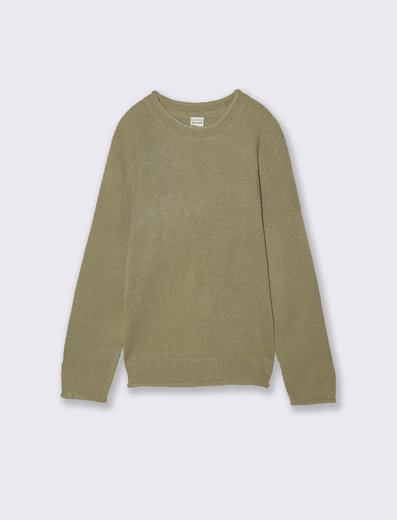 Maglione girocollo - Grigio mastice