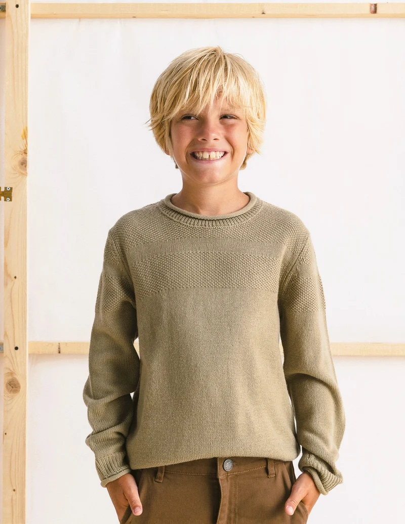 Maglione girocollo - Grigio mastice