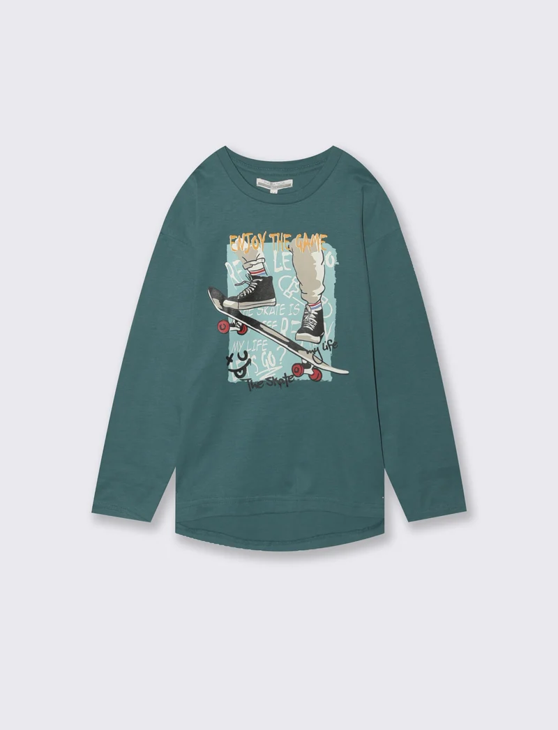 MAGLIA IN JERSEY - Verde