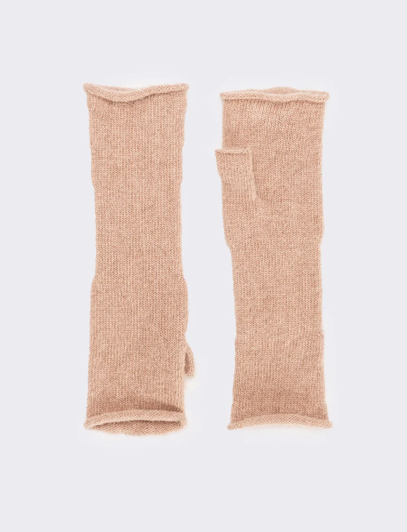 Guanto manicotto con dito lurex donna - Rosa