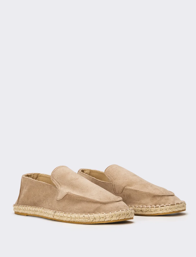 Slip-on scamosciata da uomo . - Grigio fango
