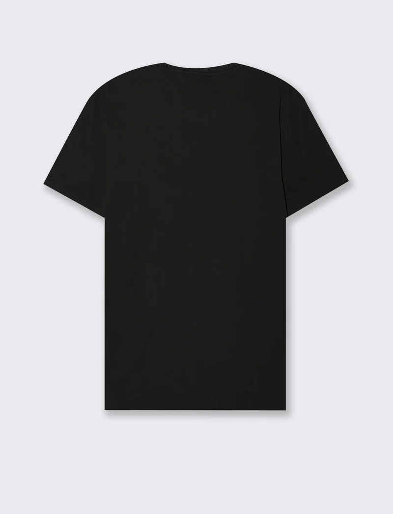 T-SHIRT CON STAMPA IN COTONE REGULAR FIT - Nero