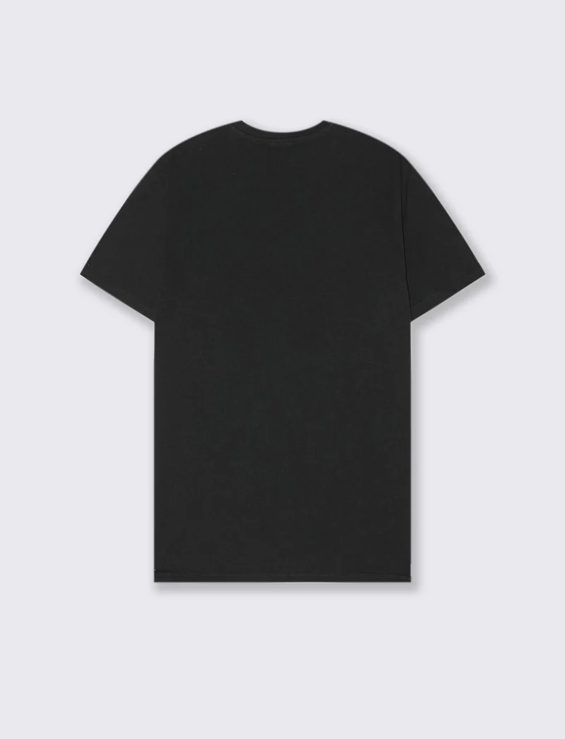 T-SHIRT BASIC IN COTONE PREMIUM REGULAR FIT - Nero