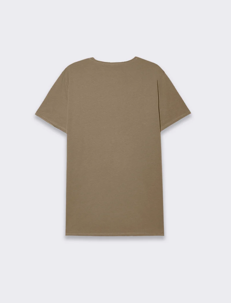 T-SHIRT ORLI TAGLIO VIVO REGULAR FIT - Verde kaki