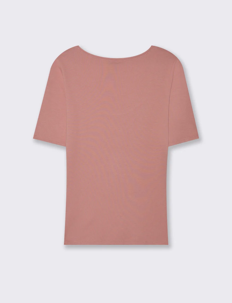 T-SHIRT CON MANICA A 3/4 - Rosa polvere