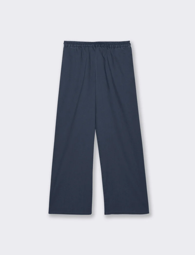 PANTALONE CON ELASTICO IN VITA - DENIM SCURO