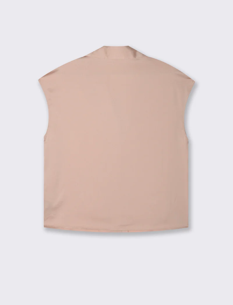 CAMICIA CON MANICHE AD ALETTA - Rosa chiaro