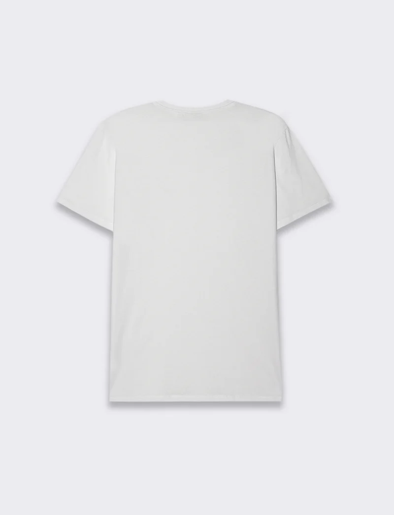T-SHIRT BASIC IN COTONE REGULAR FIT - Bianco