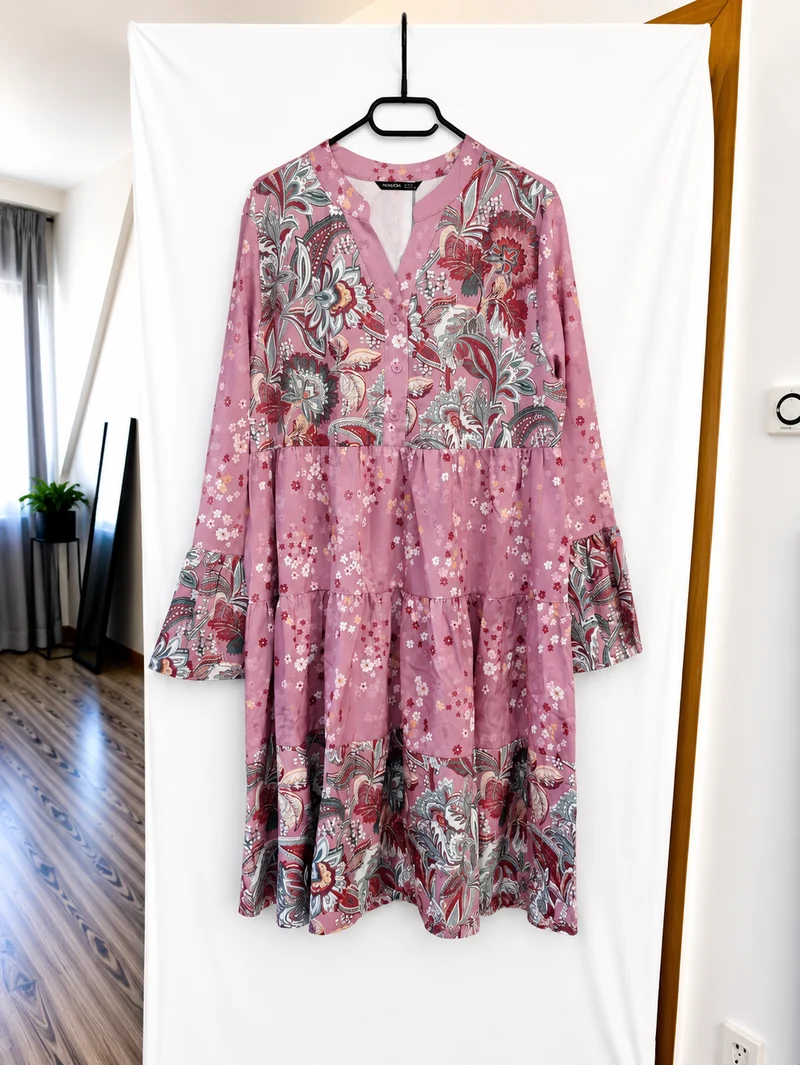 Noracora Langarmkleid Blumen 40