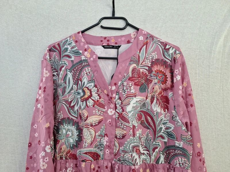Noracora Langarmkleid Blumen 40