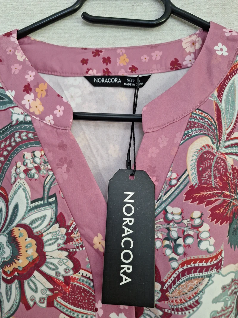 Noracora Langarmkleid Blumen 40