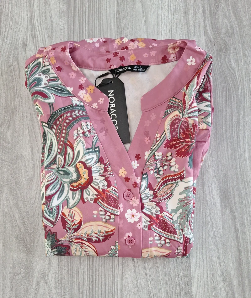 Noracora Langarmkleid Blumen 40