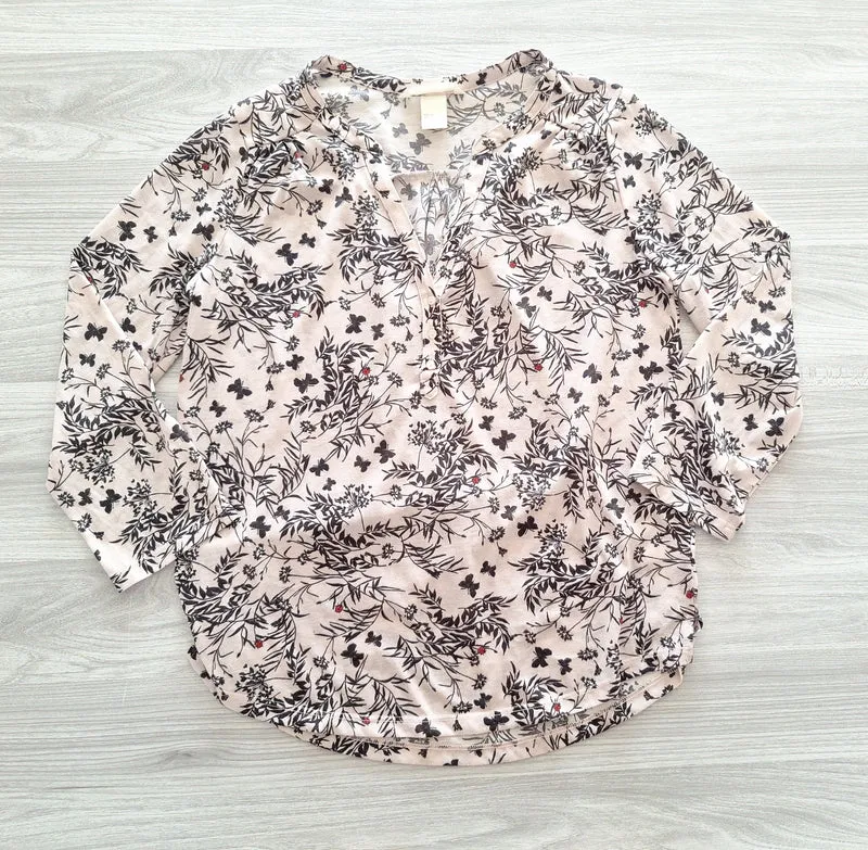 H&M Blusenshirt Blumen 34