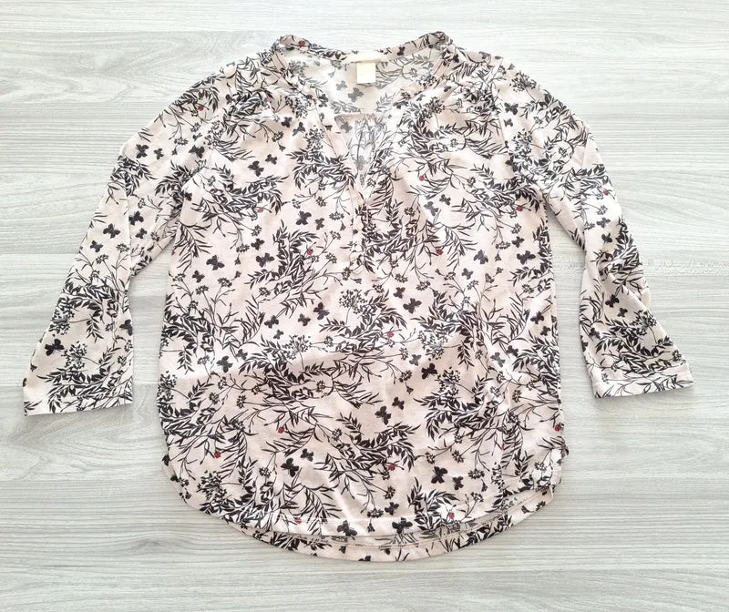 H&M Blusenshirt Blumen 34