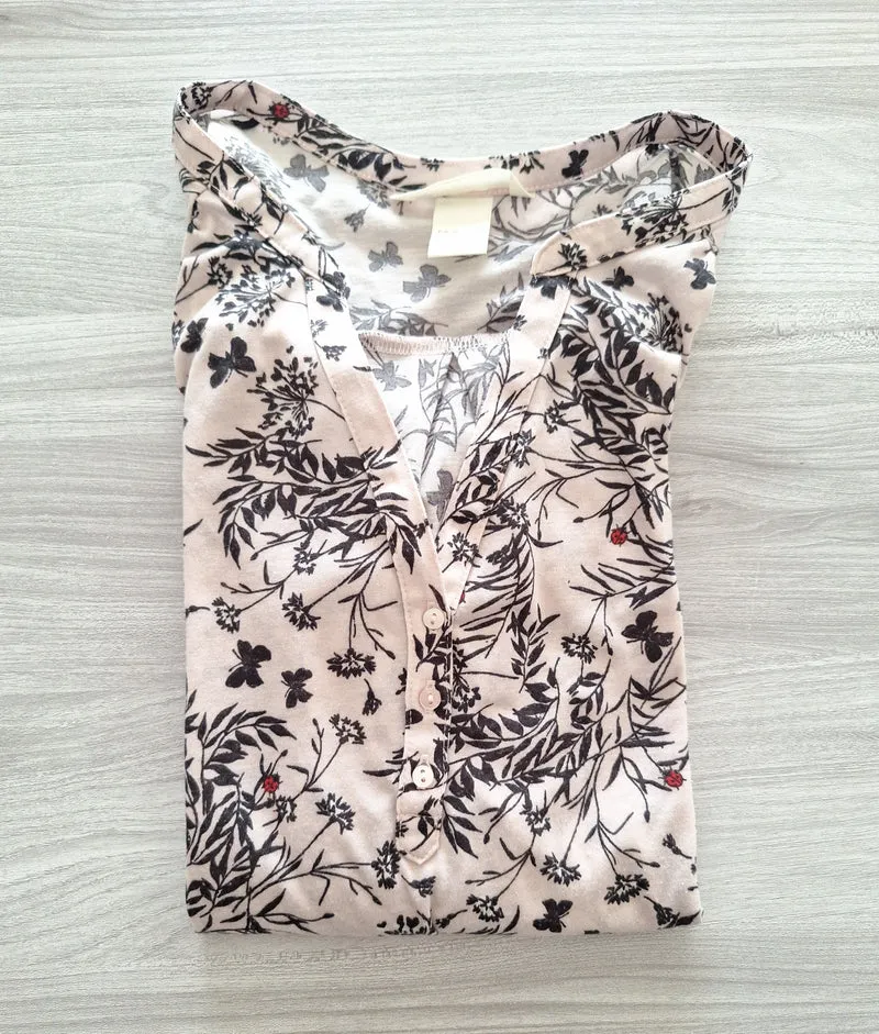 H&M Blusenshirt Blumen 34