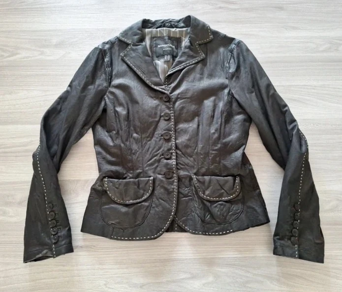 Bandolera Lederblazer Ziernähte 38