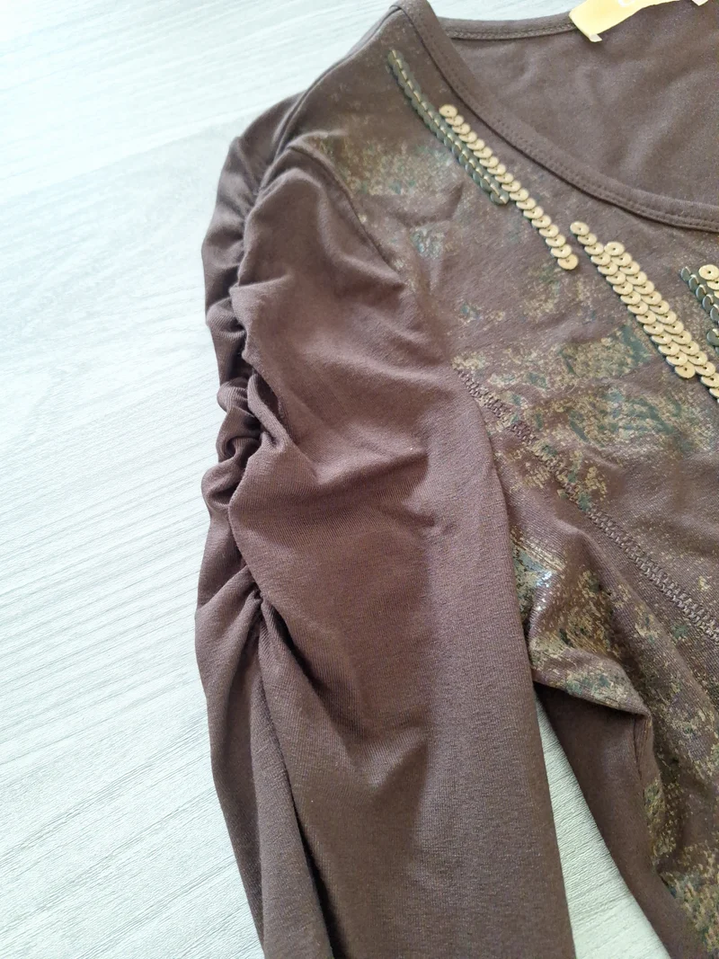 BIBA Langarmshirt Pailletten 36