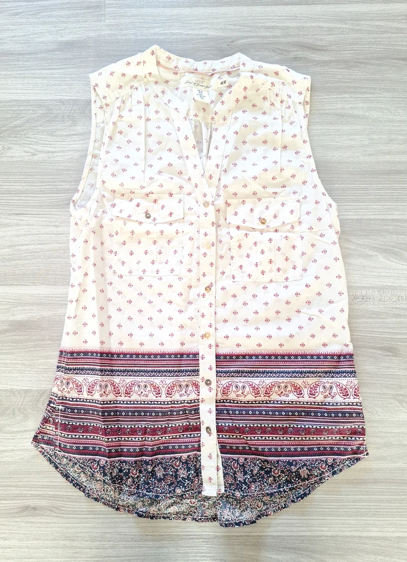 H&M Bordürenbluse 36