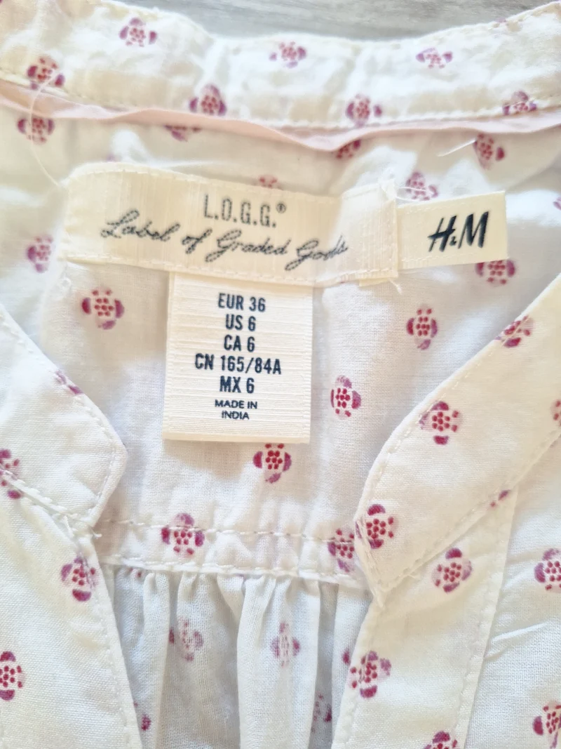 H&M Bordürenbluse 36