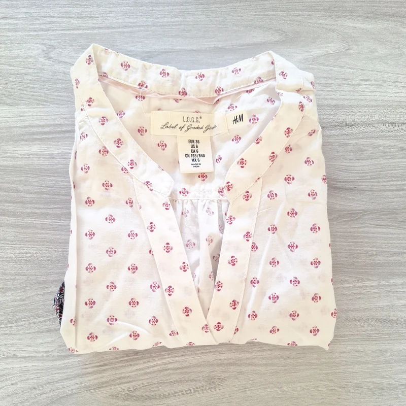 H&M Bordürenbluse 36