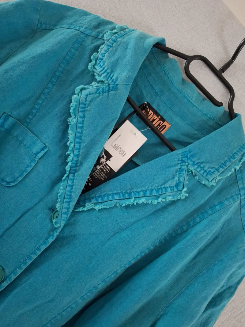Aprico Leinenbluse Kurzarm 44