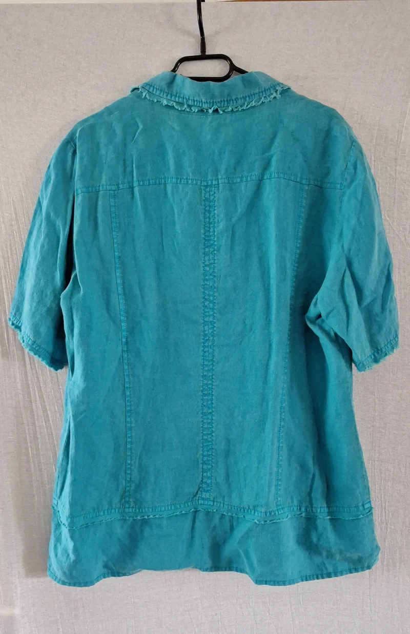 Aprico Leinenbluse Kurzarm 44